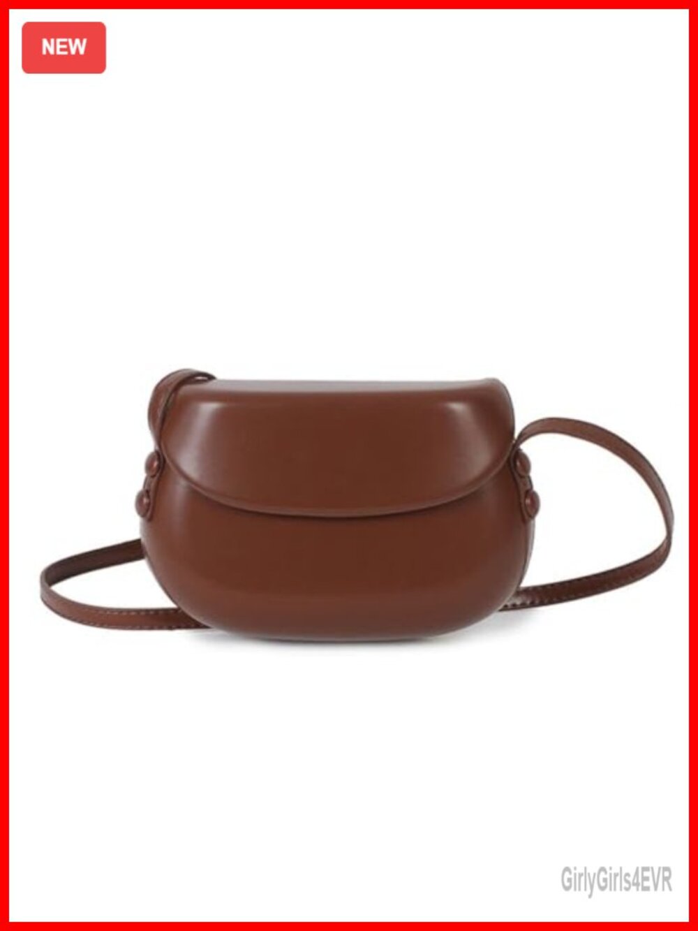 PU Crossbody Bag Adjustable Strap Saddle Shoulder Purse for Women